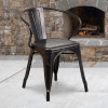 Flash Furniture Aged Black Metal Chair-Arms, Model# CH-31270-BQ-GG 2