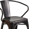 Flash Furniture Aged Black Metal Chair-Arms, Model# CH-31270-BQ-GG 6
