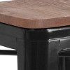 Flash Furniture 24" Black Backless Metal Stool, Model# CH-31320-24-BK-WD-GG 7