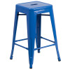 Flash Furniture 24" Blue No Back Metal Stool, Model# CH-31320-24-BL-GG