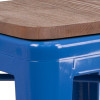 Flash Furniture 24" Blue Metal Counter Stool, Model# CH-31320-24-BL-WD-GG 6