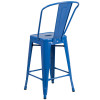 Flash Furniture 24" Blue Metal Outdoor Stool, Model# CH-31320-24GB-BL-GG 5