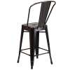 Flash Furniture 24" Aged Black Metal Stool, Model# CH-31320-24GB-BQ-GG 5