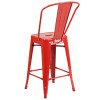 Flash Furniture 24" Red Metal Outdoor Stool, Model# CH-31320-24GB-RED-GG 5