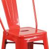 Flash Furniture 24" Red Metal Outdoor Stool, Model# CH-31320-24GB-RED-GG 6