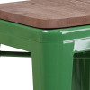Flash Furniture 24" Green Metal Counter Stool, Model# CH-31320-24-GN-WD-GG 6