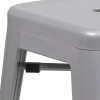 Flash Furniture 24" Silver No Back Metal Stool, Model# CH-31320-24-SIL-GG 7