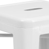 Flash Furniture 24" White No Back Metal Stool, Model# CH-31320-24-WH-GG 5