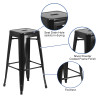 Flash Furniture 30" Black No Back Metal Stool, Model# CH-31320-30-BK-GG 3
