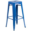 Flash Furniture 30" Blue No Back Metal Stool, Model# CH-31320-30-BL-GG