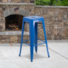 Flash Furniture 30" Blue No Back Metal Stool, Model# CH-31320-30-BL-GG 2
