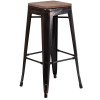 Flash Furniture 30" Aged Black NoBack Stool, Model# CH-31320-30-BQ-WD-GG