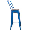 Flash Furniture 30" Blue Metal Barstool, Model# CH-31320-30GB-BL-WD-GG 4