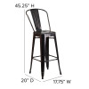 Flash Furniture 30" Aged Black Metal Stool, Model# CH-31320-30GB-BQ-GG 4