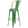 Flash Furniture 30" Green Metal Outdoor Stool, Model# CH-31320-30GB-GN-GG 5