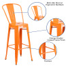 Flash Furniture 30" Orange Metal Outdoor Stool, Model# CH-31320-30GB-OR-GG 3