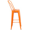 Flash Furniture 30" Orange Metal Outdoor Stool, Model# CH-31320-30GB-OR-GG 7