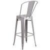 Flash Furniture 30" Silver Metal Outdoor Stool, Model# CH-31320-30GB-SIL-GG 5