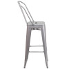 Flash Furniture 30" Silver Metal Outdoor Stool, Model# CH-31320-30GB-SIL-GG 7