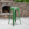 Flash Furniture 30" Green No Back Metal Stool, Model# CH-31320-30-GN-GG 2