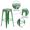 Flash Furniture 30" Green No Back Metal Stool, Model# CH-31320-30-GN-GG 3