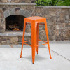Flash Furniture 30" Orange No Back Metal Stool, Model# CH-31320-30-OR-GG 2