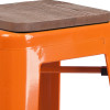 Flash Furniture 30" Orange Metal Barstool, Model# CH-31320-30-OR-WD-GG 7