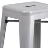Flash Furniture 30" Silver No Back Metal Stool, Model# CH-31320-30-SIL-GG 7