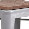 Flash Furniture 30" Silver Metal Barstool, Model# CH-31320-30-SIL-WD-GG 6