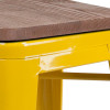 Flash Furniture 30" Yellow Metal Barstool, Model# CH-31320-30-YL-WD-GG 5