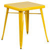 Flash Furniture 23.75SQ Yellow Metal Table Set, Model# CH-31330-2-30-YL-GG 3