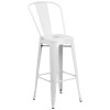 Flash Furniture 23.75SQ White Metal Bar Set, Model# CH-31330B-2-30GB-WH-GG 4