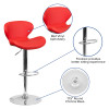 Flash Furniture Red Vinyl Barstool, Model# CH-321-RED-GG 3