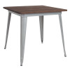 Flash Furniture 31.5SQ Silver Metal Table, Model# CH-51040-29M1-SIL-GG