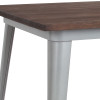 Flash Furniture 31.5SQ Silver Metal Table, Model# CH-51040-29M1-SIL-GG 3