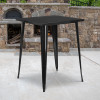 Flash Furniture 31.5SQ Black Metal Bar Table, Model# CH-51040-40-BK-GG 2