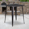 Flash Furniture 31.5SQ Aged Black Bar Table, Model# CH-51040-40-BQ-GG 2