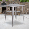 Flash Furniture 31.5SQ Silver Metal Bar Table, Model# CH-51040-40-SIL-GG 2