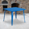 Flash Furniture 35.5SQ Blue Metal Table, Model# CH-51050-29-BL-GG 2