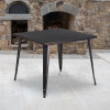 Flash Furniture 35.5SQ Aged Black Metal Table, Model# CH-51050-29-BQ-GG 2