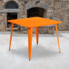 Flash Furniture 35.5SQ Orange Metal Table, Model# CH-51050-29-OR-GG 2