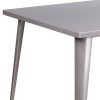 Flash Furniture 35.5SQ Silver Metal Table, Model# CH-51050-29-SIL-GG 5