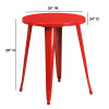 Flash Furniture 24RD Red Metal Table, Model# CH-51080-29-RED-GG 2