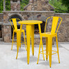 Flash Furniture 24RD Yellow Metal Bar Set, Model# CH-51080BH-2-30CAFE-YL-GG 2