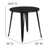 Flash Furniture 30RD Black Metal Table, Model# CH-51090-29-BK-GG 2