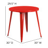 Flash Furniture 30RD Red Metal Table, Model# CH-51090-29-RED-GG 2