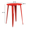 Flash Furniture 30RD Red Metal Bar Table, Model# CH-51090-40-RED-GG 2