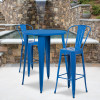 Flash Furniture 30RD Blue Metal Bar Set, Model# CH-51090BH-2-30CAFE-BL-GG 2