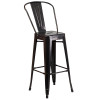Flash Furniture 30RD Aged Black Metal Bar Set, Model# CH-51090BH-2-30CAFE-BQ-GG 4