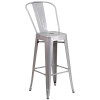 Flash Furniture 30RD Silver Metal Bar Set, Model# CH-51090BH-2-30CAFE-SIL-GG 4